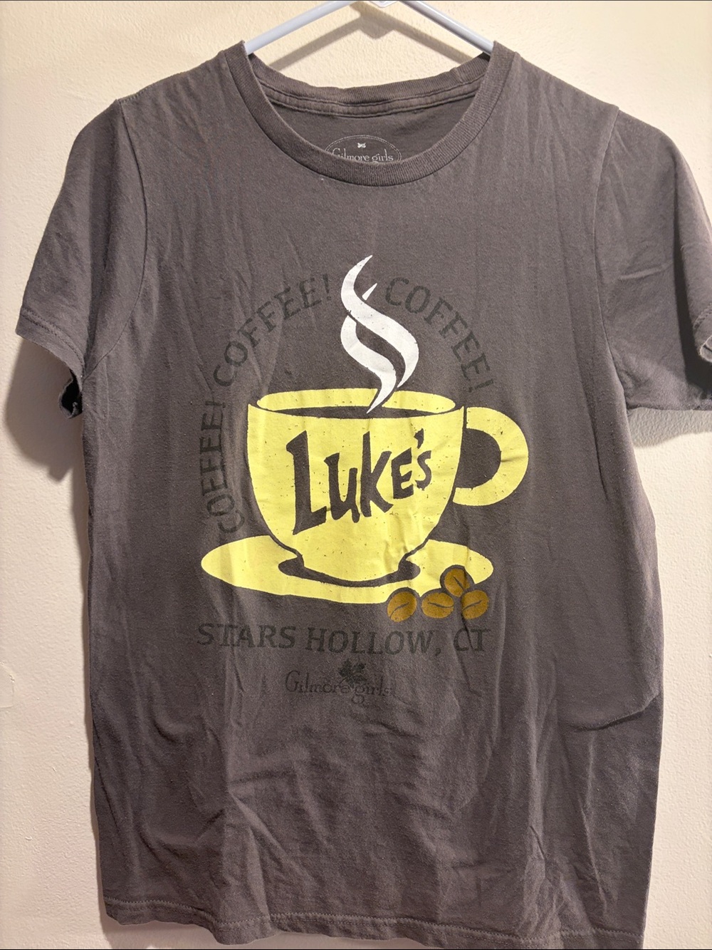 Yellow Coffee Cup Graphic Tee - Women's Short Sleeve